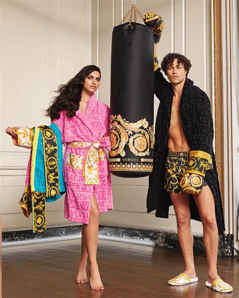 versace badrope|versace unisex barocco sleeve robe.